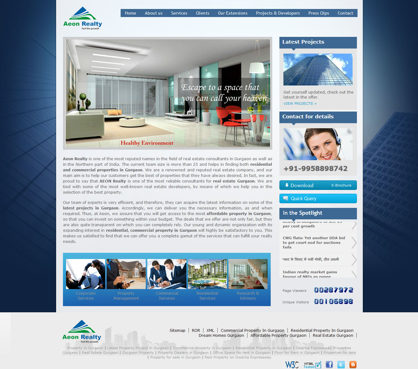 Aeon Realty Website by JustMine