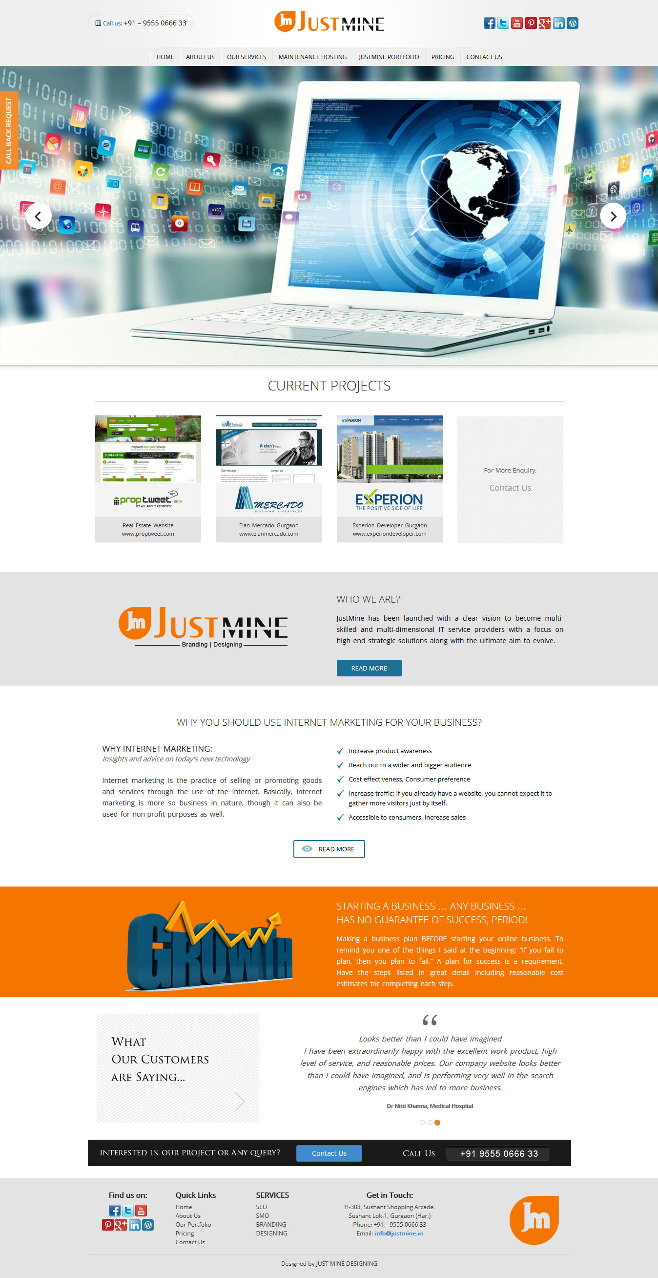 Just Mine's Website by JustMine