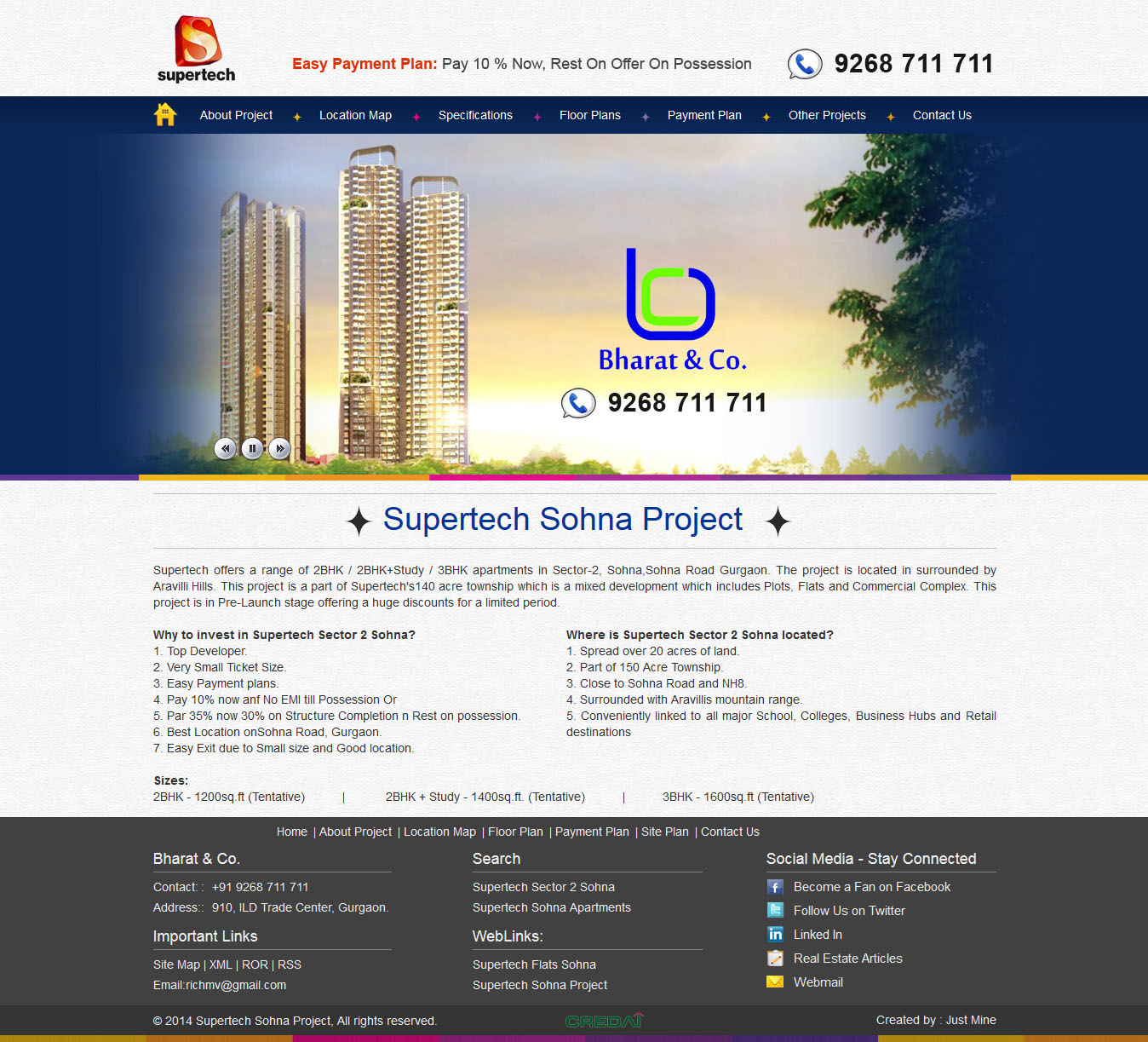Supertech Sohna's Website by JustMine